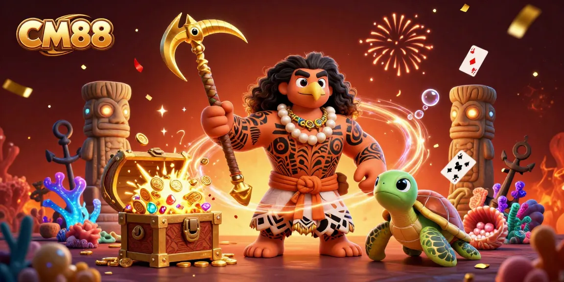 Experience excitement at CM88 with vibrant casino-themed adventure in a 3D illustration.