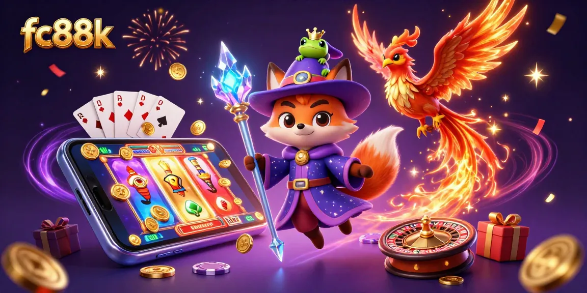 Spin to win thrilling jackpots at fc88k with vibrant casino elements and mystical characters!