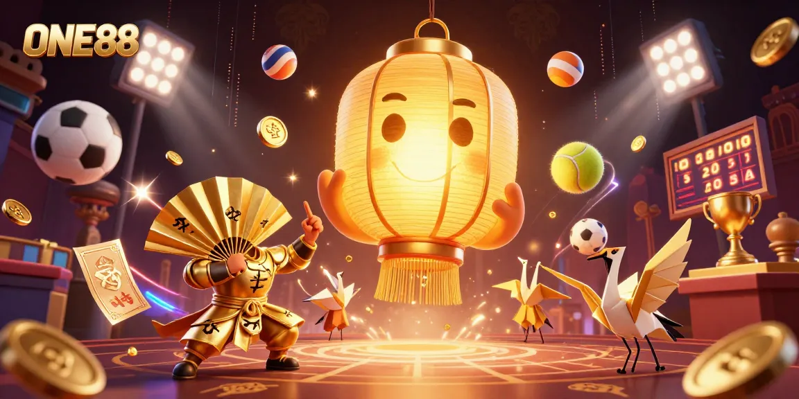 Engage with ONE88's vibrant casino world, showcasing exciting sports betting action and dynamic game elements.