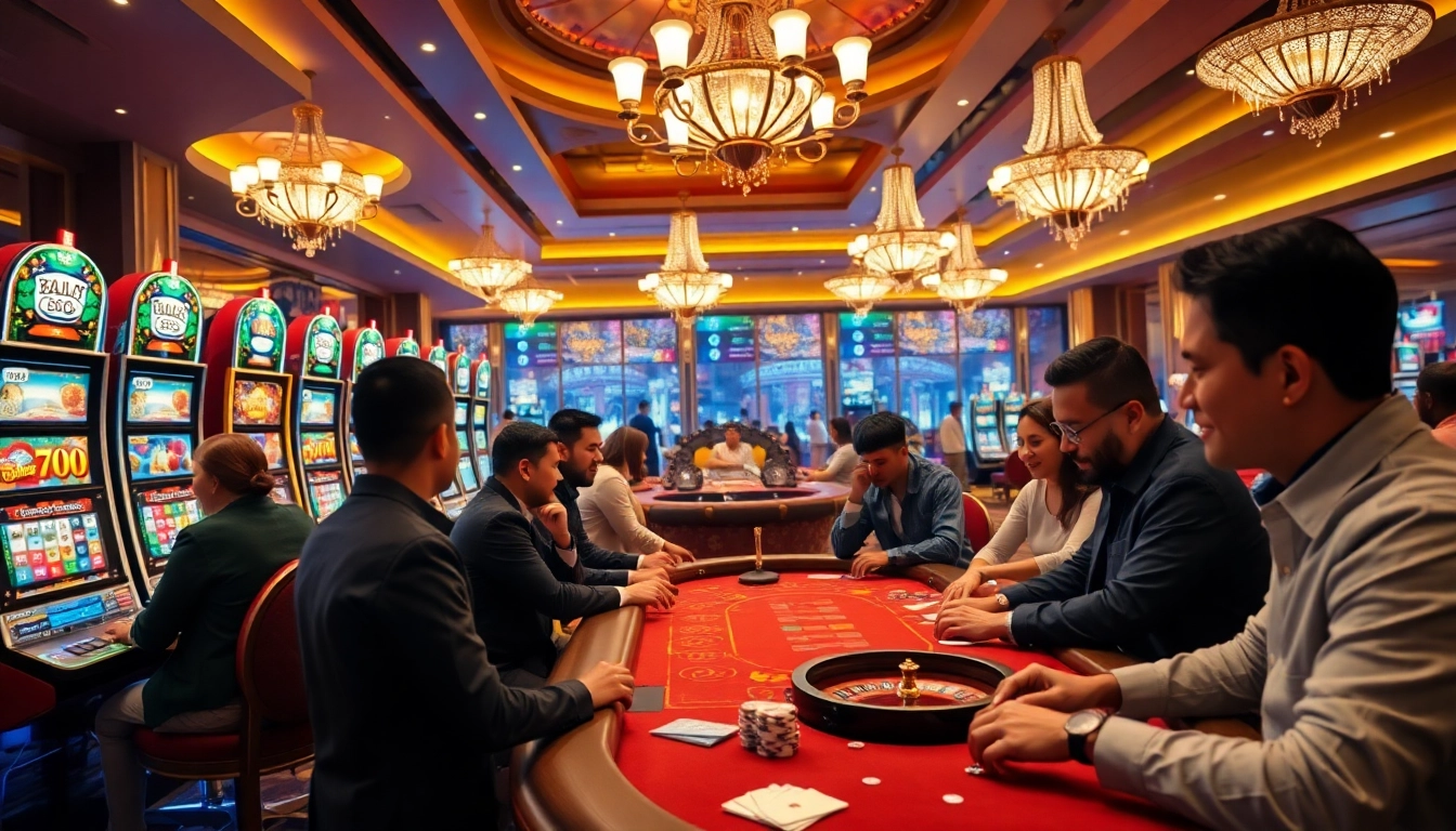 Experience the thrill of gaming at Nhà cái U888 with vibrant casino tables and rich ambiance.