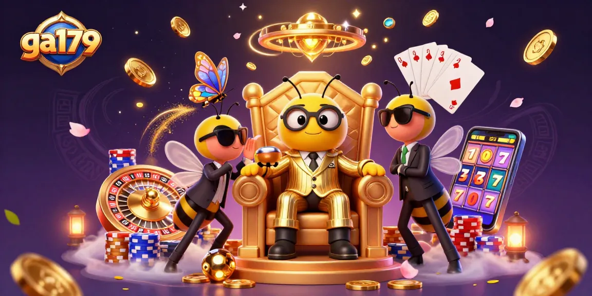 Bet and win big at ga179 with an engaging casino experience featuring a bee mob boss.