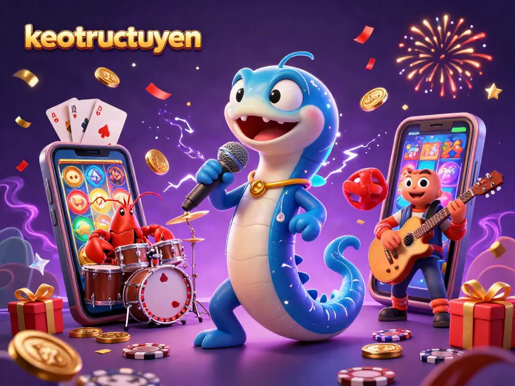 Engage with keotructuyen in a vibrant underwater casino featuring a DJ electric eel and band.