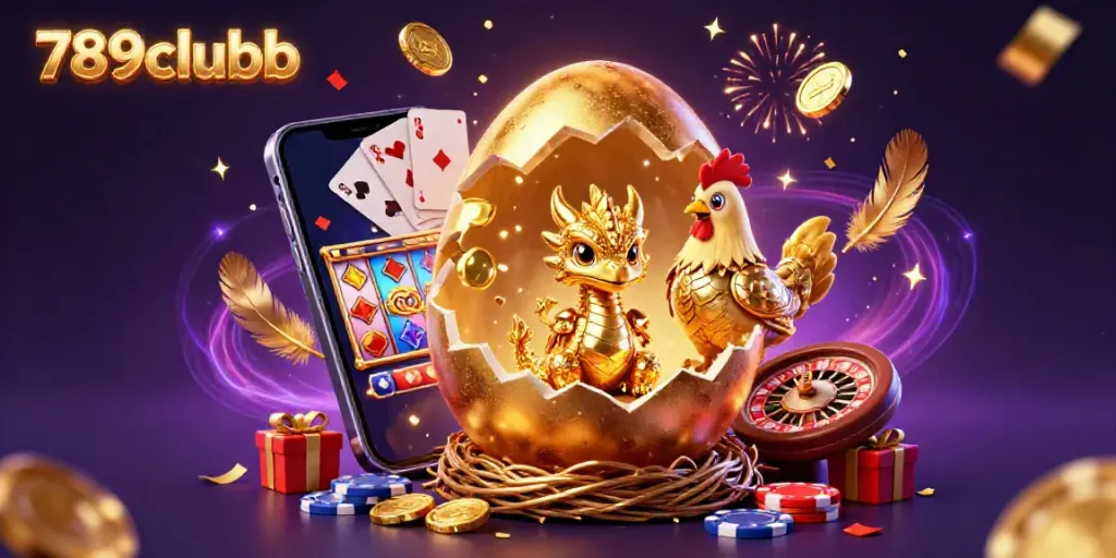 Experience winning thrills at 789clubb with golden dragon guarding fortune chips in a vibrant casino scene.