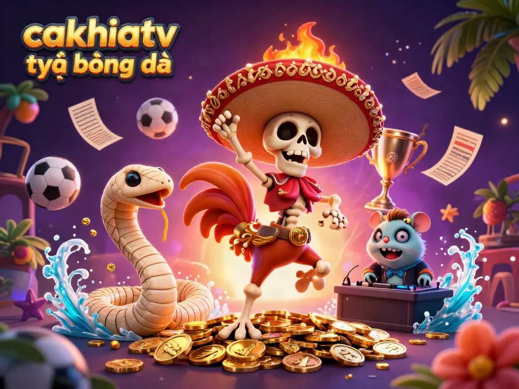 Experience the thrill of cakhiatv trực tiếp bóng đá with a vibrant 3D sports betting scene featuring dynamic characters.
