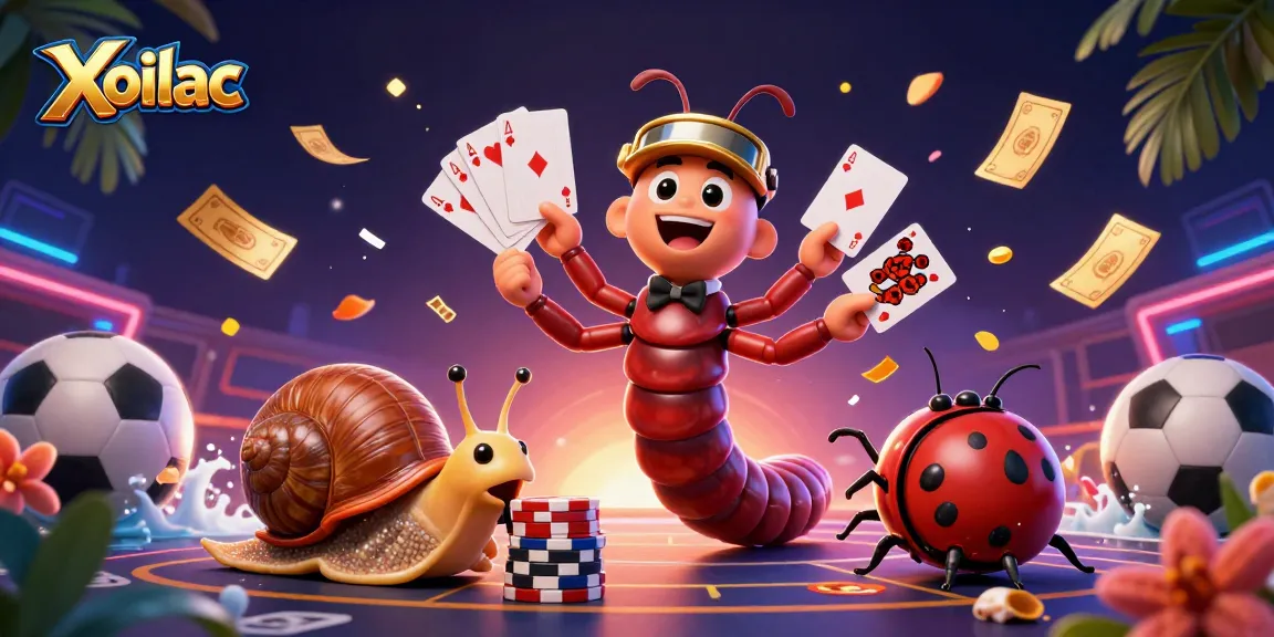 Xoilac engages users with a thrilling football betting experience featuring animated casino characters.