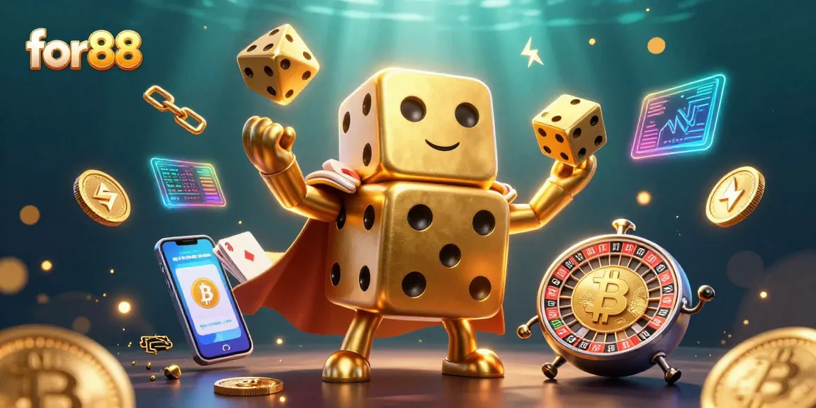 Experience exciting gaming with for88's dynamic golden dice and crypto elements.