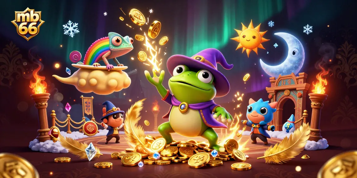 Deposit and win big at mb 66 casino with golden coins, exciting games, and engaging characters.