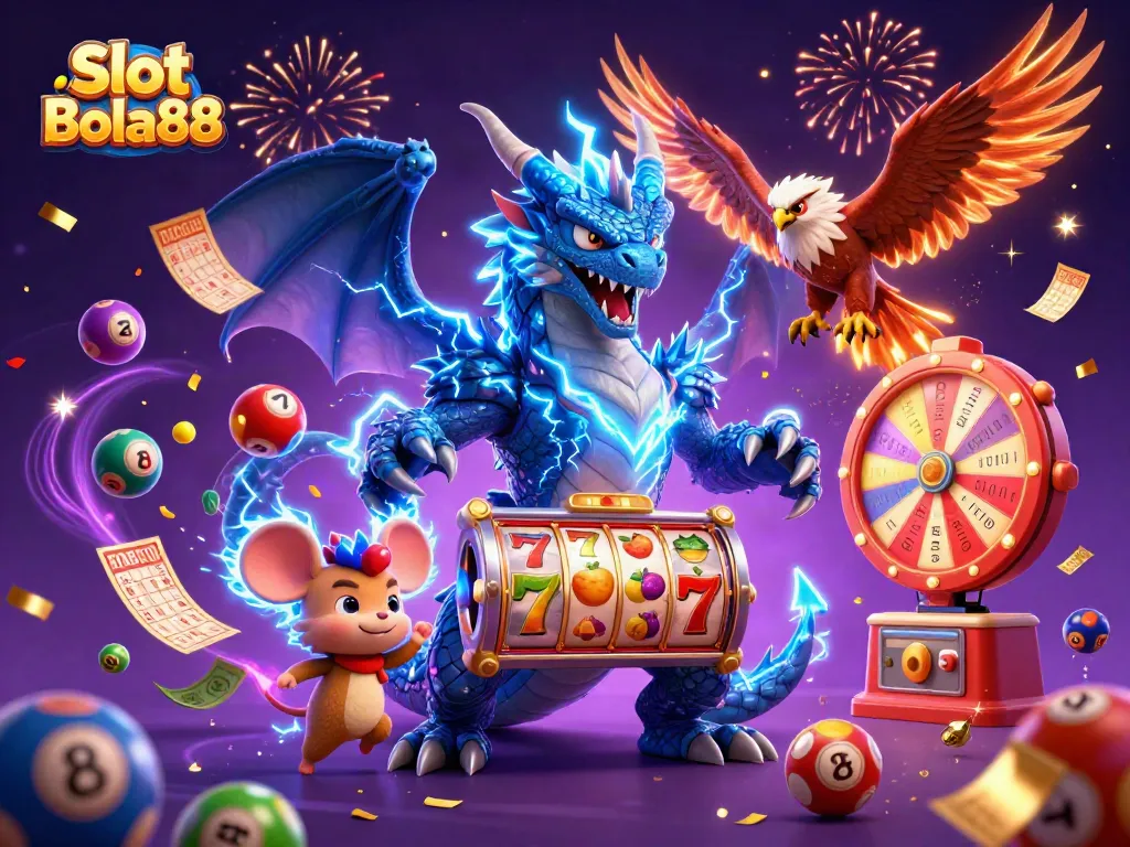 Engage with the thrilling Slot Bola88 dragon adventure featuring slot reels and vibrant games.