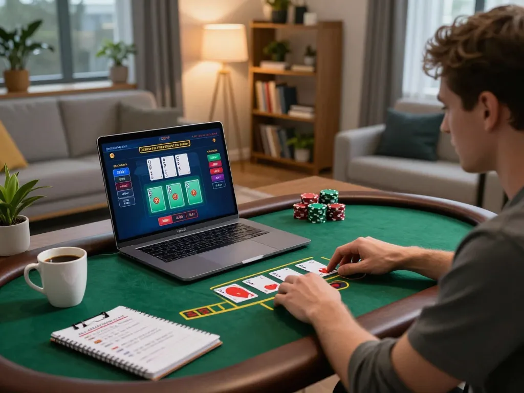 Engaging in a live dealer blackjack game on hd88 with strategic betting notes visible.