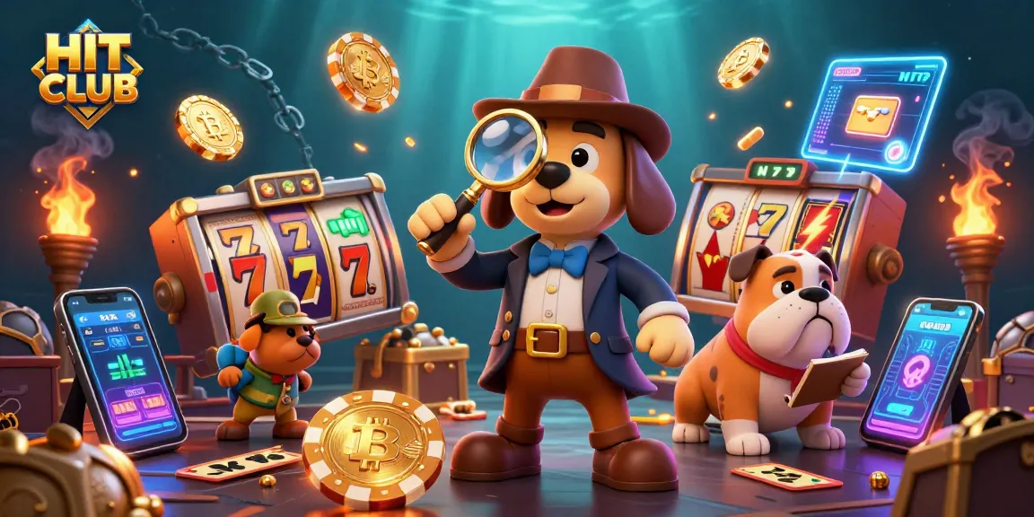 Engage with the excitement of HIT CLUB, uncovering treasures in a vibrant 3D slot game scene.
