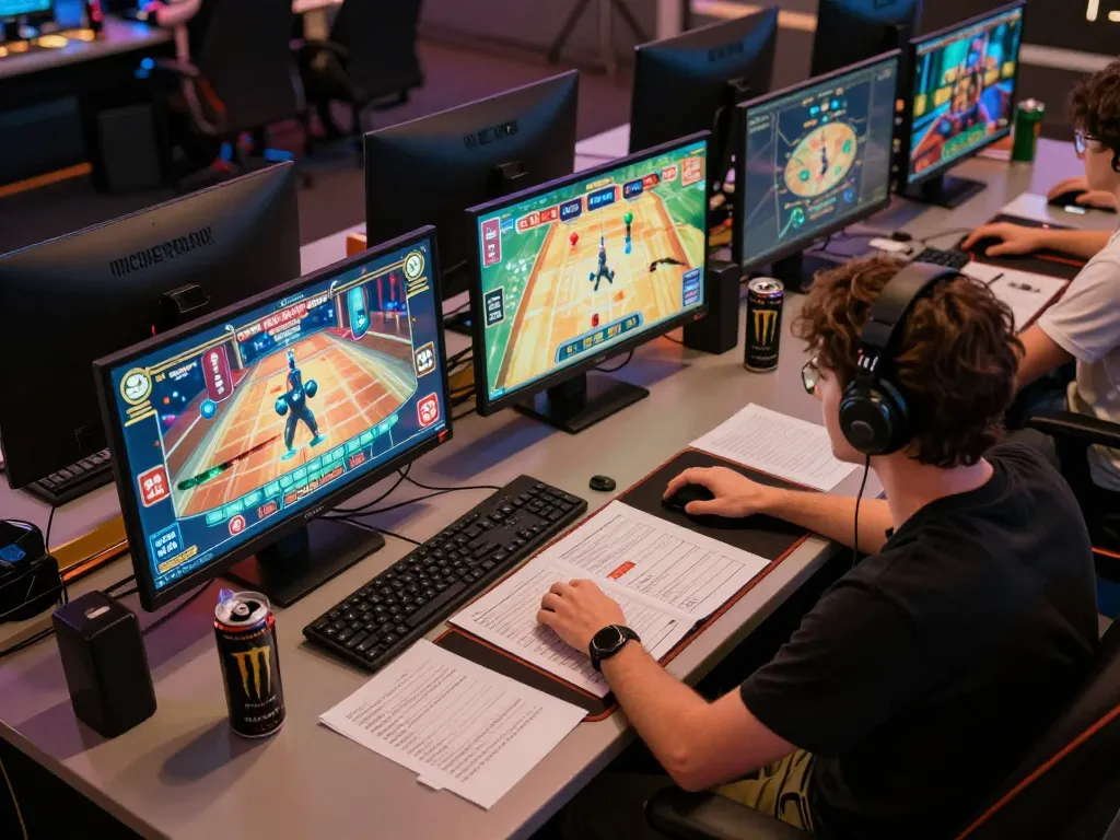 ta88 players engaged in strategic online gaming session with multiple screens