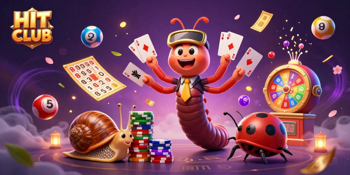 Join the excitement at HIT CLUB with vibrant casino characters and dynamic gaming elements.