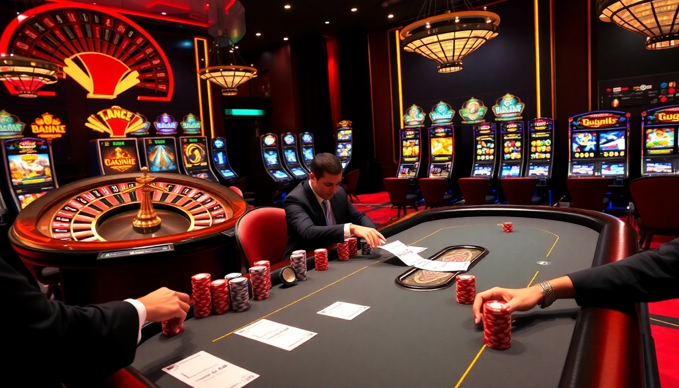 Experience the thrilling atmosphere of gambling at https://c168.works/ featuring poker tables, roulette wheels, and vibrant slot machines.