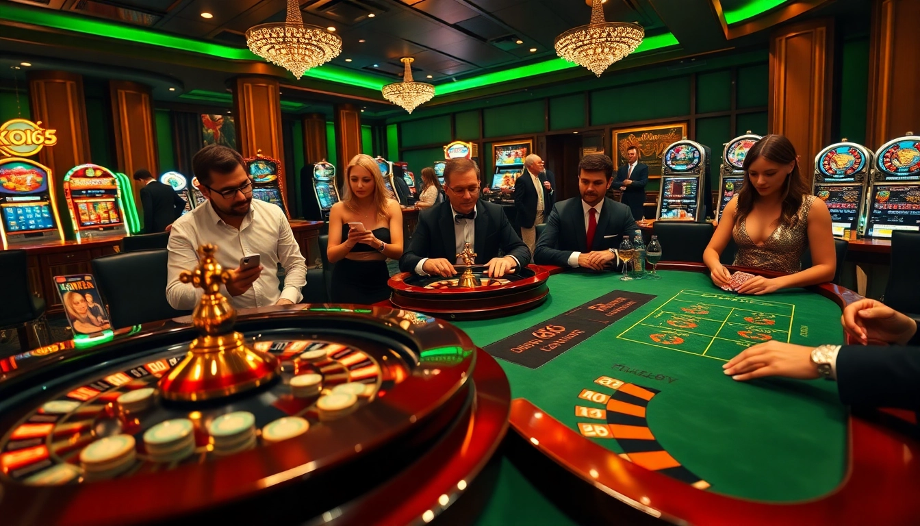 Trải nghiệm cảm giác hồi hộp của KO66 tại một sòng bạc sang trọng với các bàn chơi sống động và người chơi thú vị.