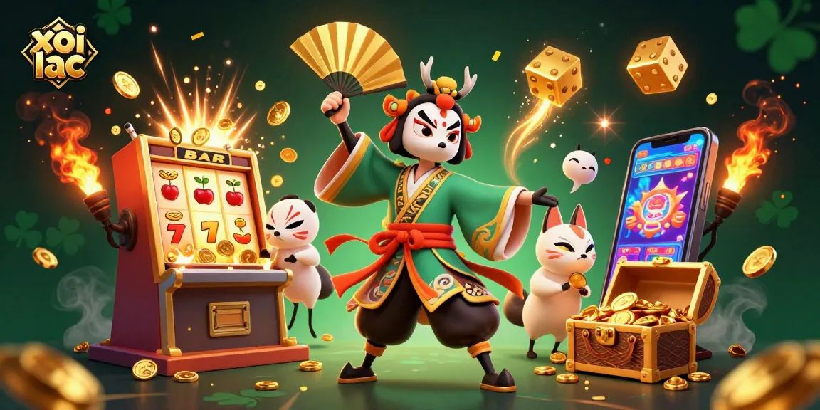 Experience thrilling xoi lac gameplay with vibrant scenes of casino excitement and golden jackpots.